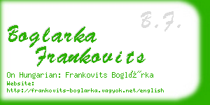 boglarka frankovits business card